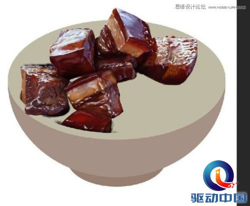 Photoshop鼠绘一碗逼真的红烧肉,PS教程,思缘教程网