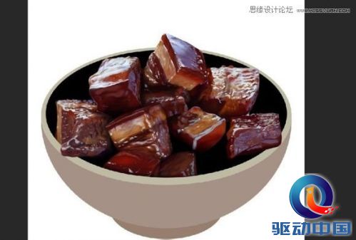 Photoshop鼠绘一碗逼真的红烧肉,PS教程,思缘教程网
