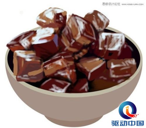 Photoshop鼠绘一碗逼真的红烧肉,PS教程,思缘教程网