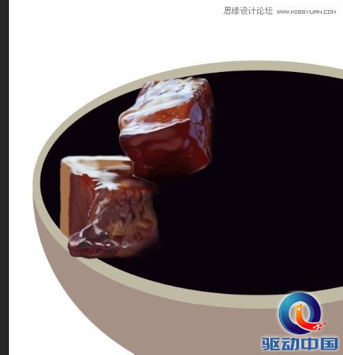 Photoshop鼠绘一碗逼真的红烧肉,PS教程,思缘教程网