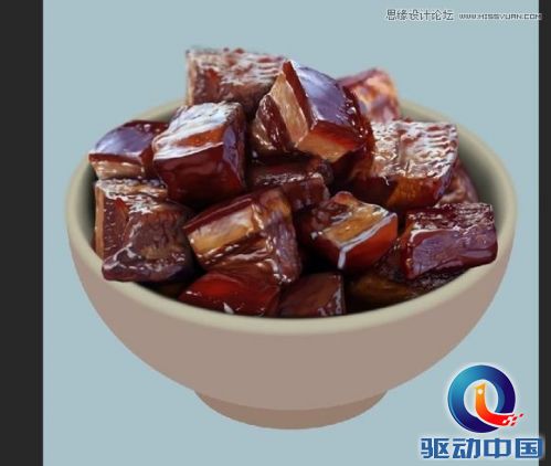Photoshop鼠绘一碗逼真的红烧肉,PS教程,思缘教程网