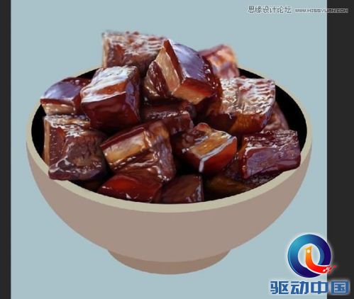 Photoshop鼠绘一碗逼真的红烧肉,PS教程,思缘教程网