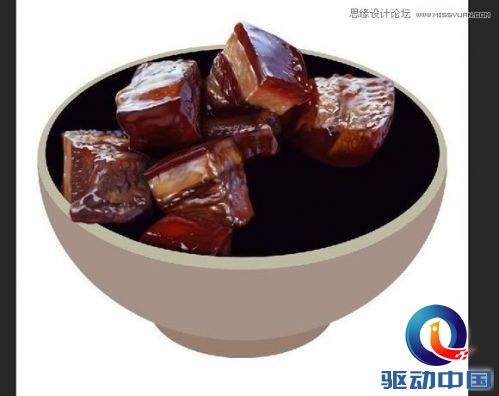 Photoshop鼠绘一碗逼真的红烧肉,PS教程,思缘教程网