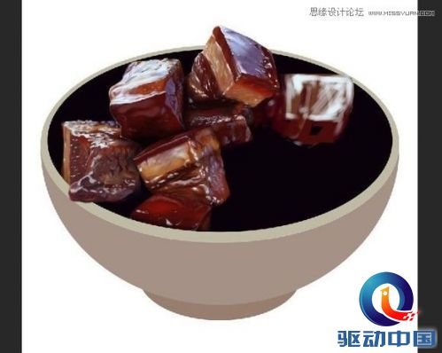 Photoshop鼠绘一碗逼真的红烧肉,PS教程,思缘教程网
