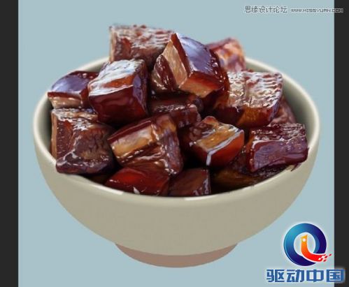 Photoshop鼠绘一碗逼真的红烧肉,PS教程,思缘教程网