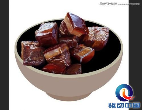 Photoshop鼠绘一碗逼真的红烧肉,PS教程,思缘教程网
