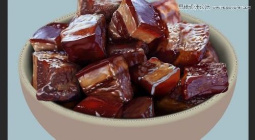 Photoshop鼠绘一碗逼真的红烧肉,PS教程,思缘教程网