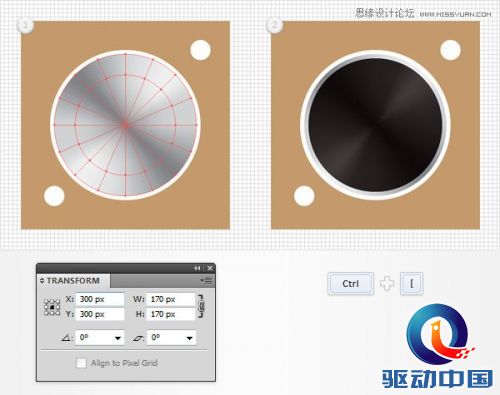 Illustrator创建立体风格的黑胶唱机图标,PS教程,思缘教程网