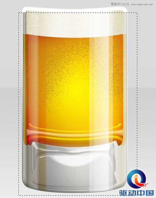 Photoshop绘制冰爽的啤酒和啤酒杯教程,PS教程,思缘教程网