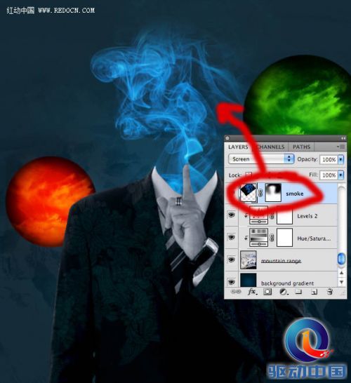 Photoshop合成创意独特的烟雾人像效果,PS教程,思缘教程网