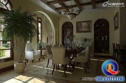 3DMAX实例教程：VRay打造精致乡村风格餐厅,PS教程,思缘教程网