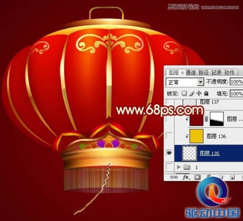 Photoshop制作春节喜庆的红灯笼教程,PS教程,思缘教程网
