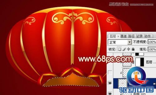 Photoshop制作春节喜庆的红灯笼教程,PS教程,思缘教程网
