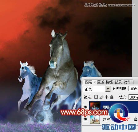 Photoshop设计时尚大气的马年海报,PS教程,思缘教程网