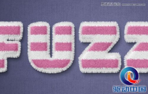 Photoshop使用图层样式制作可爱的毛巾字,PS教程,思缘教程网