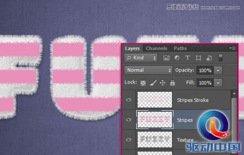 Photoshop使用图层样式制作可爱的毛巾字,PS教程,思缘教程网