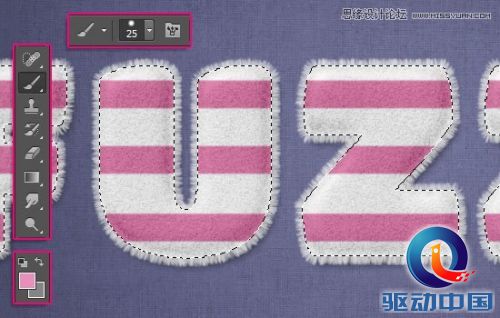 Photoshop使用图层样式制作可爱的毛巾字,PS教程,思缘教程网