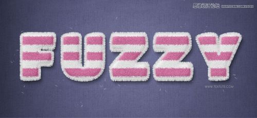 Photoshop使用图层样式制作可爱的毛巾字,PS教程,思缘教程网