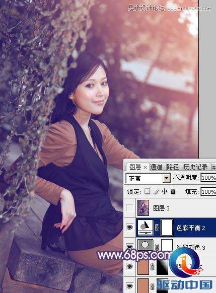 Photoshop调出清纯美女梦幻的柔美肤色,PS教程,思缘教程网