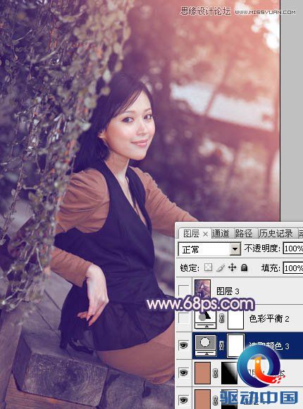 Photoshop调出清纯美女梦幻的柔美肤色,PS教程,思缘教程网