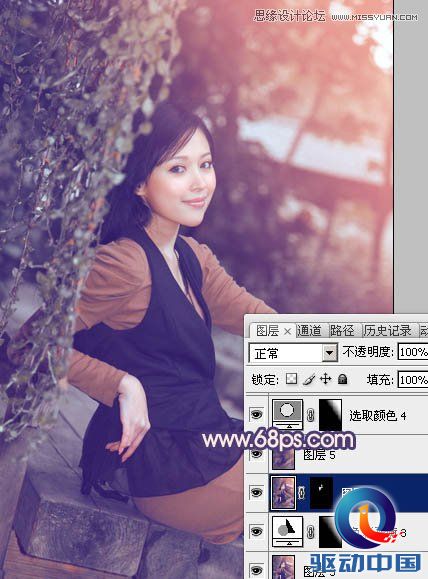 Photoshop调出清纯美女梦幻的柔美肤色,PS教程,思缘教程网