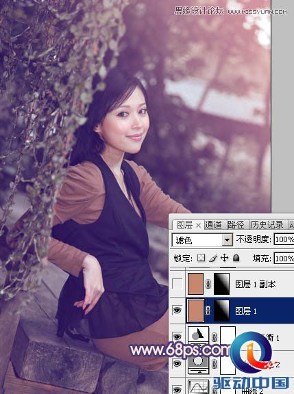 Photoshop调出清纯美女梦幻的柔美肤色,PS教程,思缘教程网