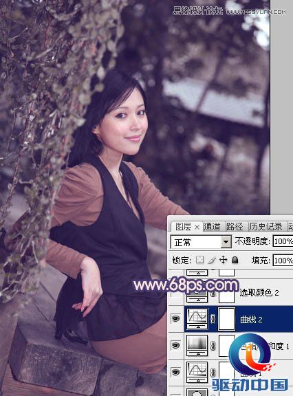 Photoshop调出清纯美女梦幻的柔美肤色,PS教程,思缘教程网