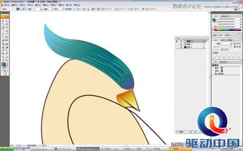 Illustrator绘制矢量风格的中国花鸟画,PS教程,思缘教程网
