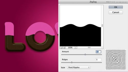 Photoshop制作可口的巧克力艺术字教程,PS教程,思缘教程网