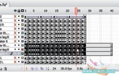 Flash cs3教程：人物行走动画制作技巧,PS教程,思缘教程网