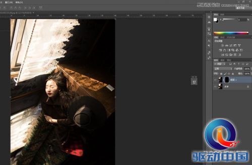 Photoshop调出室内美女浓郁的复古色调,PS教程,思缘教程网