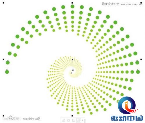 CorelDraw制作漂亮圆点螺旋状效果,PS教程,思缘教程网