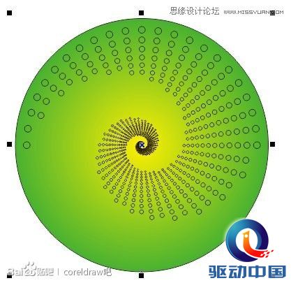 CorelDraw制作漂亮圆点螺旋状效果,PS教程,思缘教程网