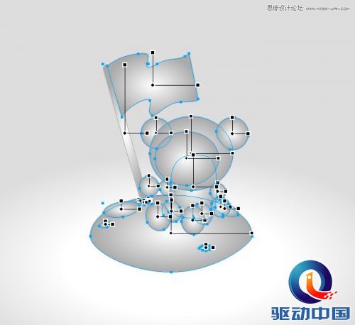 Illustrator绘制卡通立体效果的小熊图标,PS教程,思缘教程网