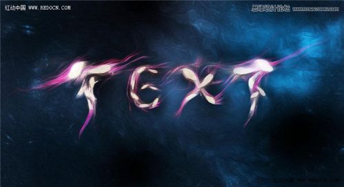 Photoshop使用画笔工具制作绚丽艺术字,PS教程,思缘教程网