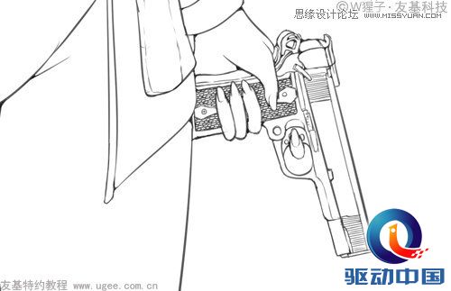 Photoshop绘制科幻风格的美女特警海报,PS教程,思缘教程网