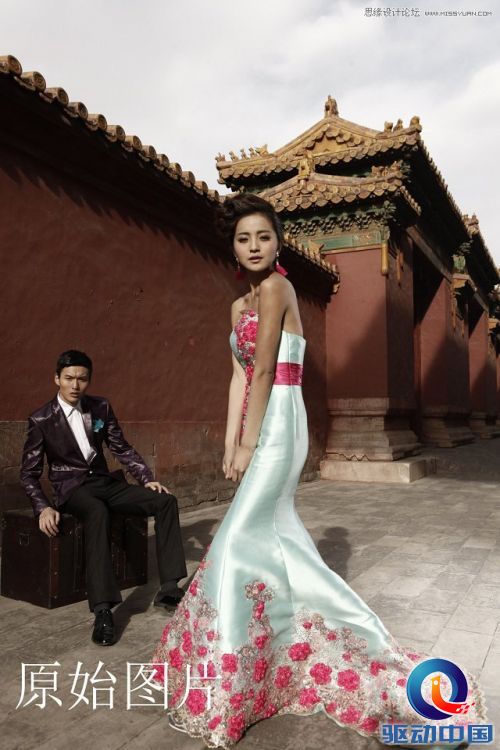 Photoshop调出婚纱样片质感大气的淡黄肤色,PS教程,思缘教程网