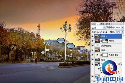 Photoshop调出街景照片温馨的早晨色调,PS教程,思缘教程网