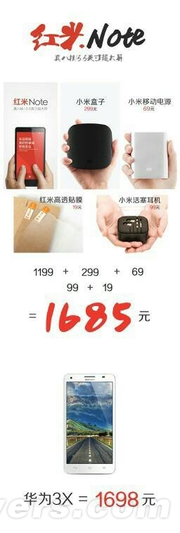 红米Note售价大曝光：别跟小米玩性价比！