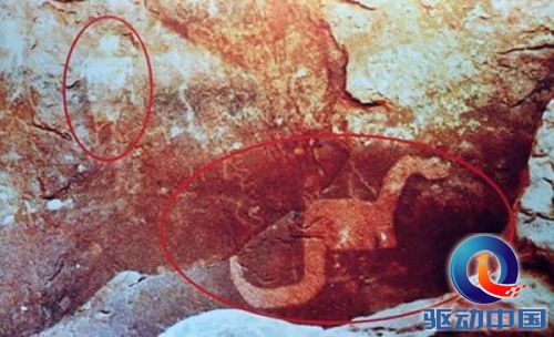 美国犹他州洞穴史前岩画中的真是恐龙吗