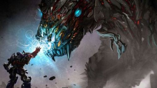 擎天柱与钢锁(Grimlock)概念图