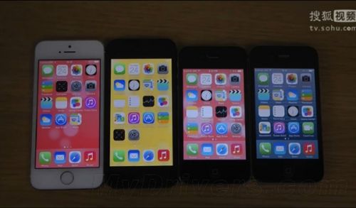 iOS 7.1.1下:iPhone 4/4S/5/5S大PK