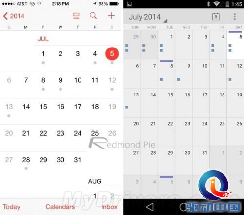 无奈的扁平化设计！iOS 8对比Android L