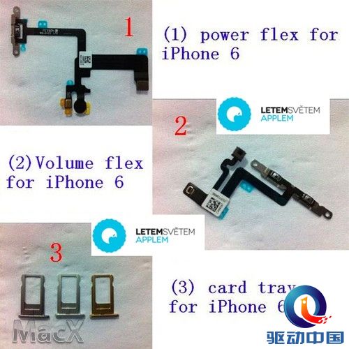 又有iPhone 6零件曝光:三种颜色都齐了