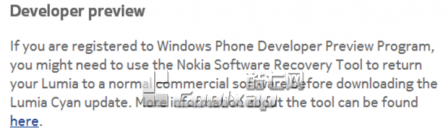 注意:WP8.1开发者预览版不能直接升级正式版
