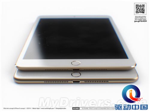 同样设计的iPad mini 3/iPhone 6:漂亮
