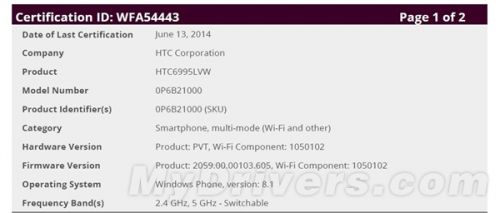 Windows Phone版HTC M8再曝:5寸1080p屏