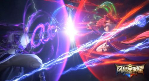 《网易全明星》CG截图：玉玑子VS风摇筝