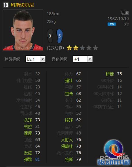 FIFA Online3优秀中后卫推荐 双速意识也重要