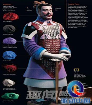 中国最新考古发现:还原兵马俑最初颜色